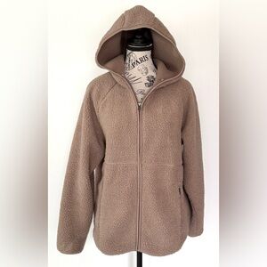 Sierra Designs Women’s Sherpa Fleece Hoodie Taupe/Tan Size Medium New with Tags